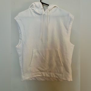 Athleta S White Oversized Hoodie Vest NEVER WORN